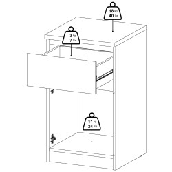 Pack 2 mesas cabeceira NEW MATRIX - Bedside Tables