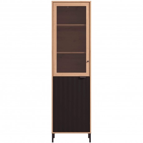 Vitrine VANDEA - carvalho artesanato e preto