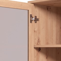 Vitrine VANDEA - carvalho artesanato e preto