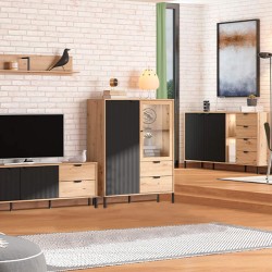 Elemento bar VANDEA - carvalho artesanato e preto Elemento bar VANDEA - carvalho artesanato e preto