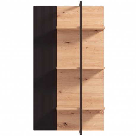 Estante suspensa VANDEA com 3 prateleiras - Carvalho artesanato e Preto Mate