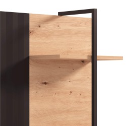 Estante suspensa VANDEA com 3 prateleiras - Carvalho artesanato e Preto Mate