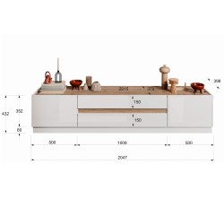 Móvel TV FANTASY - branco e carvalho Móvel TV FANTASY - branco e carvalho