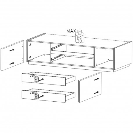 Móvel TV FANTASY - TV furniture and shelves