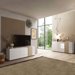 Aparador VENUS - branco e carvalho Aparador VENUS - branco e carvalho