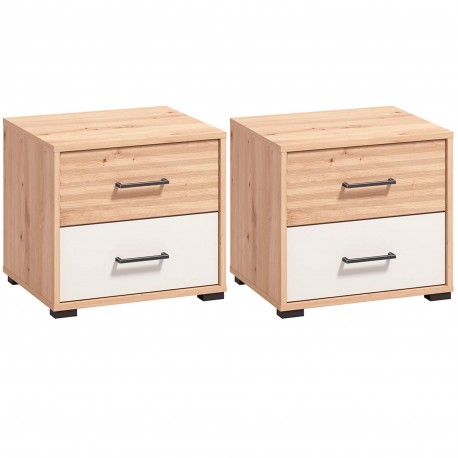 Pack 2 mesas de cabeceira MODENA 2 gavetas - Bedside Tables