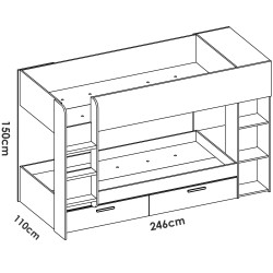 Beliche - carvalho artesanato e branco Beliche - carvalho artesanato e branco