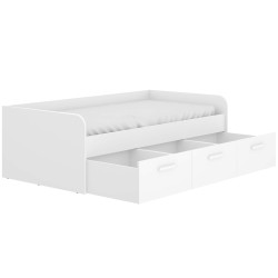 Cama de solteiro MEKA - branco