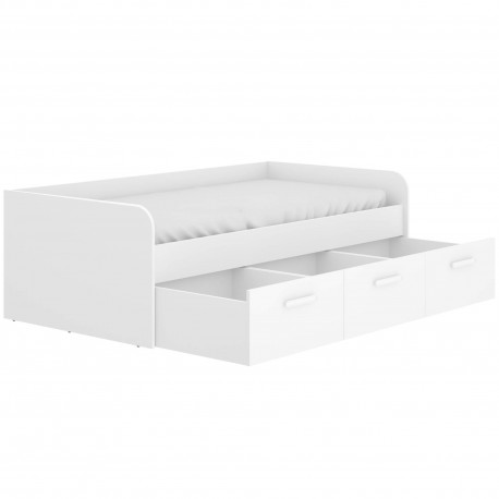 Cama de solteiro MEKA - branco