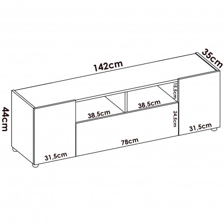 Móvel TV SOLARIS - TV furniture and shelves