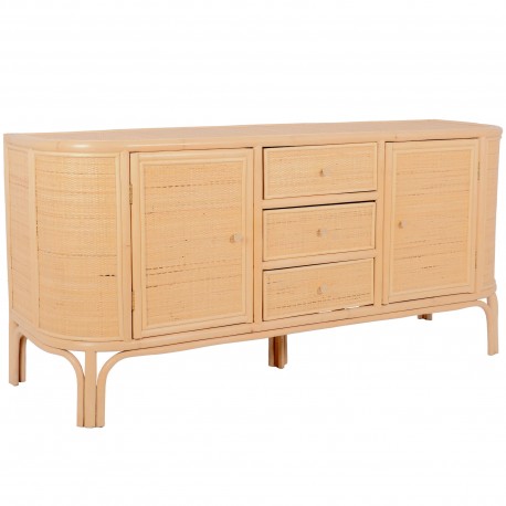 Aparador 2 Portas e 3 Gavetas INDO rattan Aparador 2 Portas e 3 Gavetas INDO rattan