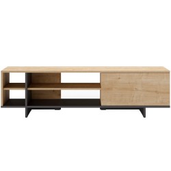 Móvel TV CEQUOIA 160 cm preto e carvalho