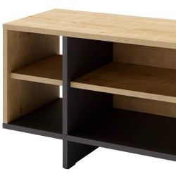 Móvel TV CEQUOIA 160 cm preto e carvalho Móvel TV CEQUOIA 160 cm preto e carvalho