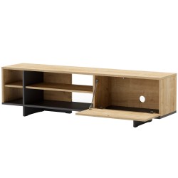 Móvel TV CEQUOIA 160 cm preto e carvalho Móvel TV CEQUOIA 160 cm preto e carvalho