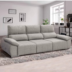 Sofá 3 lugares MUNIQUE com cama cinza claro Sofá 3 lugares MUNIQUE com cama cinza claro