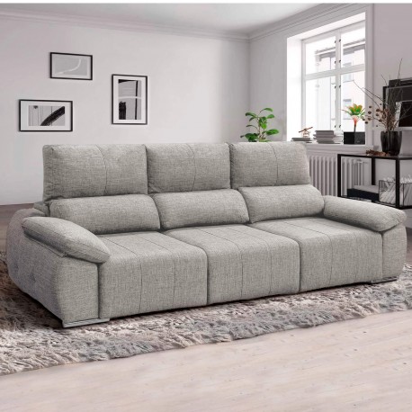 Sofá 3 lugares MUNIQUE com cama cinza claro Sofá 3 lugares MUNIQUE com cama cinza claro