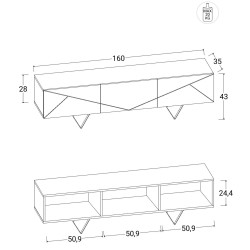 Móvel TV CONNIE - TV furniture and shelves