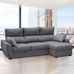 Chaise Longue Reversivel BERLIM cinzento