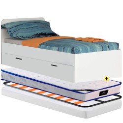 Pack cama ORFELIN + estrado + colchões ECOROLL - Packs Single Beds