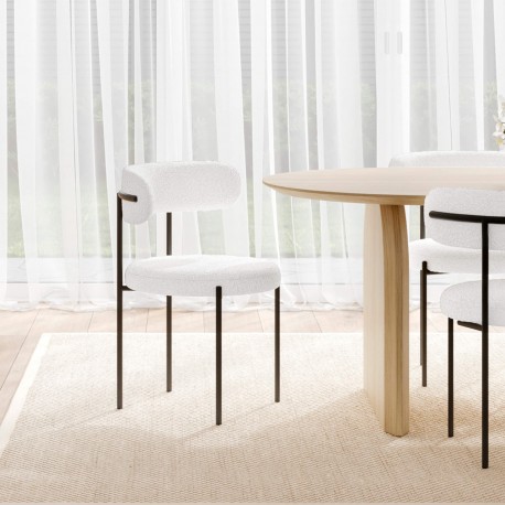 Pack 4 Cadeiras JESSICA Branco Teddy - Chair Packs Pack 4 Cadeiras JESSICA Branco Teddy - Chair Packs