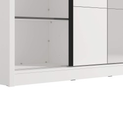 Roupeiro ALBI (180cm) com espelho - branco Roupeiro ALBI (180cm) com espelho - branco