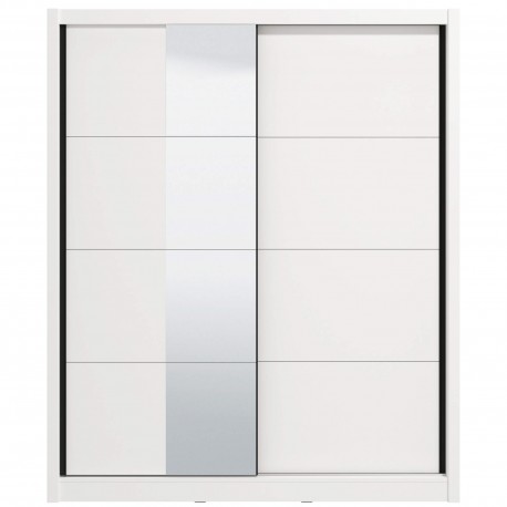 Roupeiro ALBI (180cm) com espelho - branco Roupeiro ALBI (180cm) com espelho - branco