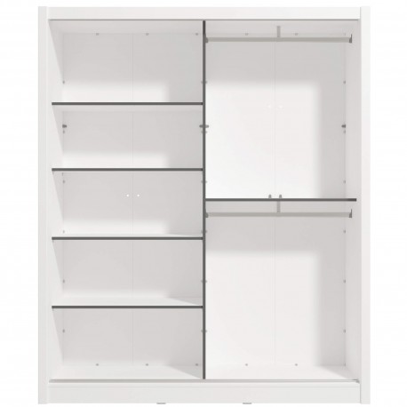 Roupeiro ALBI (180cm) com espelho - branco Roupeiro ALBI (180cm) com espelho - branco