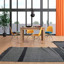 Mesa extensível HAMAR 120-140cm Carvalho Artesanato