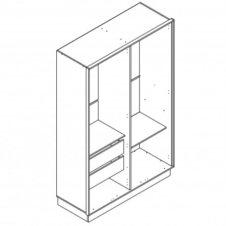 Roupeiro com 4 Portas e 2 Gavetas CRUISE - Closet with Crash Doors