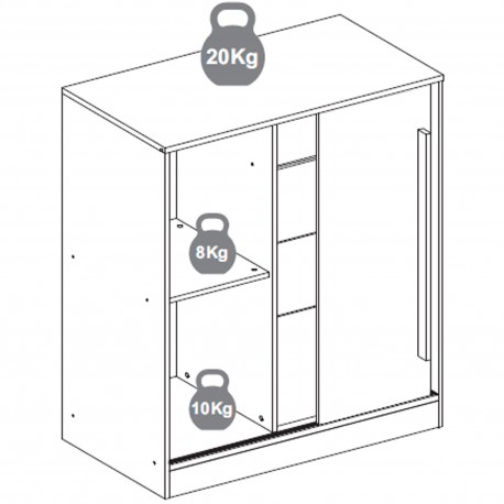 Cómoda 3 Gavetas e 1 porta CRUISE - Storage furniture