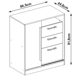 Cómoda 3 Gavetas e 1 porta CRUISE - Storage furniture