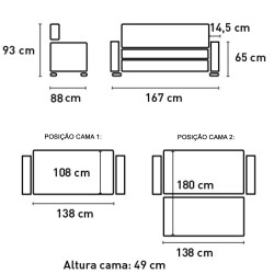 Sofá cama ZYAN de 2 lugares - Sofas Bed