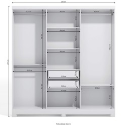 Roupeiro KIDMAN (202cm) - Closet with Crash Doors