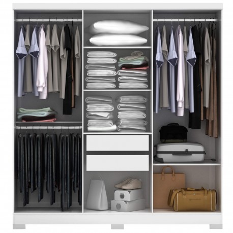 Roupeiro KIDMAN (202cm) - Closet with Crash Doors