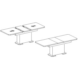 Mesa extensível PESARO 180 - 220cm - carvalho cinza