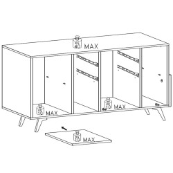 Aparador 2 Portas e 2 Gavetas MONACO - Sideboards