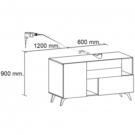 Aparador 2 Portas e 2 Gavetas MONACO - Sideboards