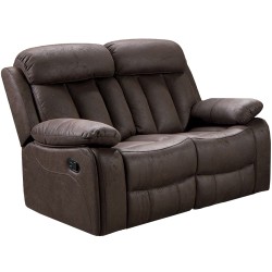 Sofá MARSHALL relax de 2 lugares - castanho Sofá MARSHALL relax de 2 lugares - castanho