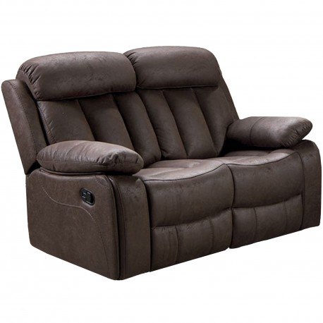 Sofá MARSHALL relax de 2 lugares - castanho Sofá MARSHALL relax de 2 lugares - castanho