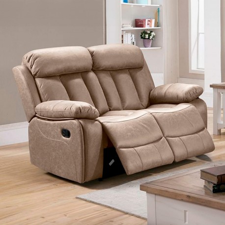 Sofá MARSHALL relax de 2 lugares - bege Sofá MARSHALL relax de 2 lugares - bege