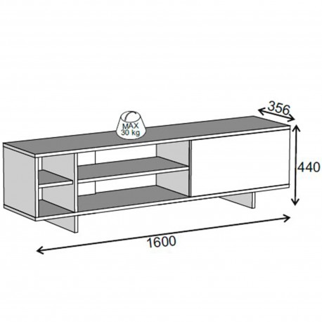 Móvel TV CEQUOIA (160cm) - TV furniture and shelves