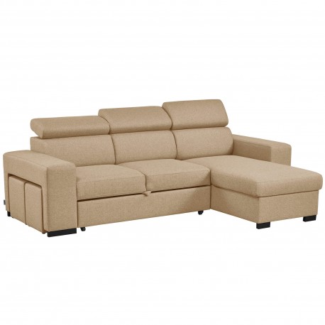 Sofá chaise longue reversivel JORDAN - bege