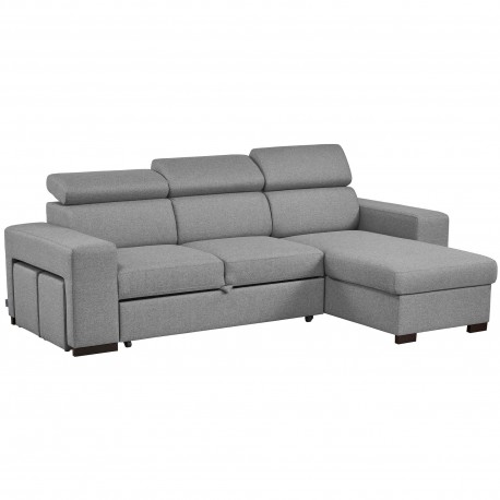 Sofá chaise longue reversivel JORDAN - cinzento Sofá chaise longue reversivel JORDAN - cinzento