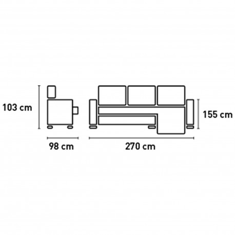 Sofá chaise lounge CLARK relax - Home