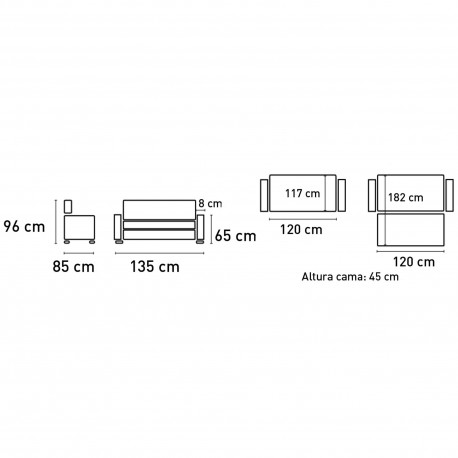 Sofá cama 2 lugares LEON - Sofas Bed