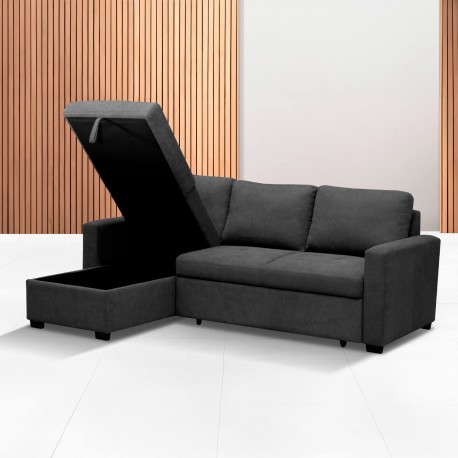 Sofa Chaise Longue Reversível c/ cama e Bau ALLAN - Home