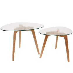 Conjunto de 2 mesas ELIJAH - Coffee Tables