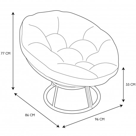 Cadeirão CANCUN giratório (360º) - Armchairs