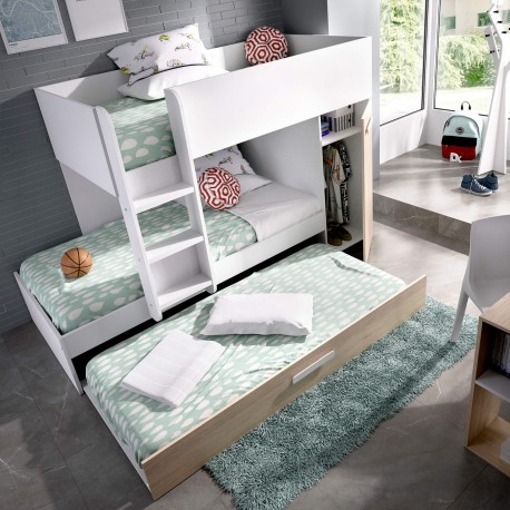 Pack beliche JERRY + Colchões SPRING ROLLER + Colchão KIDROLLER - Packs Single Beds Pack beliche JERRY + Colchões SPRING ROLLER + Colchão KIDROLLER - Packs Single Beds