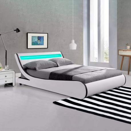 Pack cama PAUL com LED + Colchão UNIVERS - Packs Double Beds